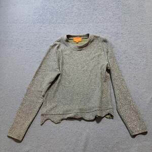 Herrmos Women's Long-Sleeved Sweater With Scallop Hem Size Large Round Neck